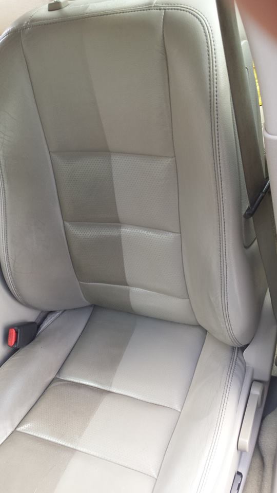Leather Seat Detail Cleaning Before & After