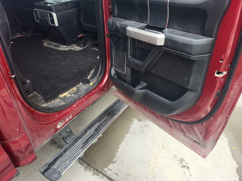 Pickup Truck covered in Dog Hair Before Steam Cleaning